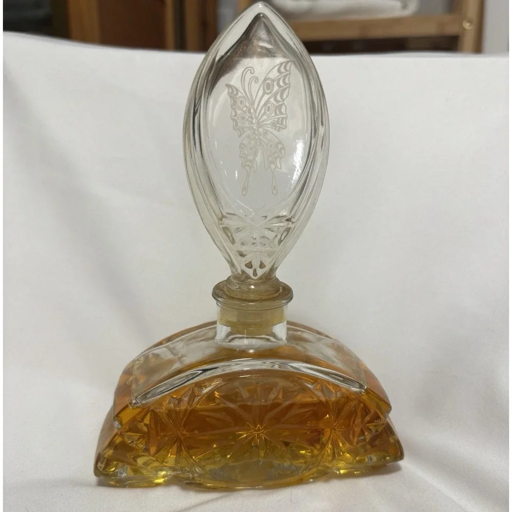 Vintage Avon‎ Cologne Crystalique Sonnet Fragrance Collectible Butterfly Partial
